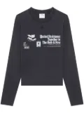 Courrèges long-sleeve cotton T-shirt - Grey