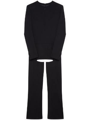 Buy Courreges Black Flared Pants in Ribbed-knit for Women in UAE
