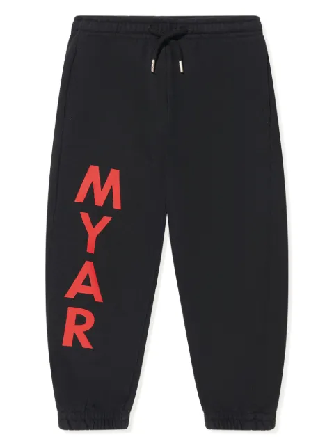 MYAR KIDS logo-print cotton track pants