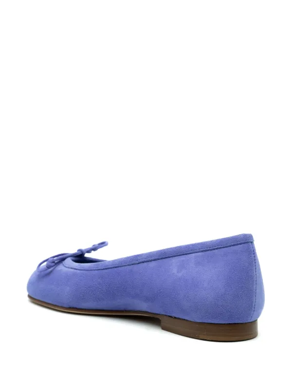 マノロブラニク　青いスエードバレエフラットシューズ フラットシューズ（シューズ）｜MANOLO BLAHNIK（マノロ
