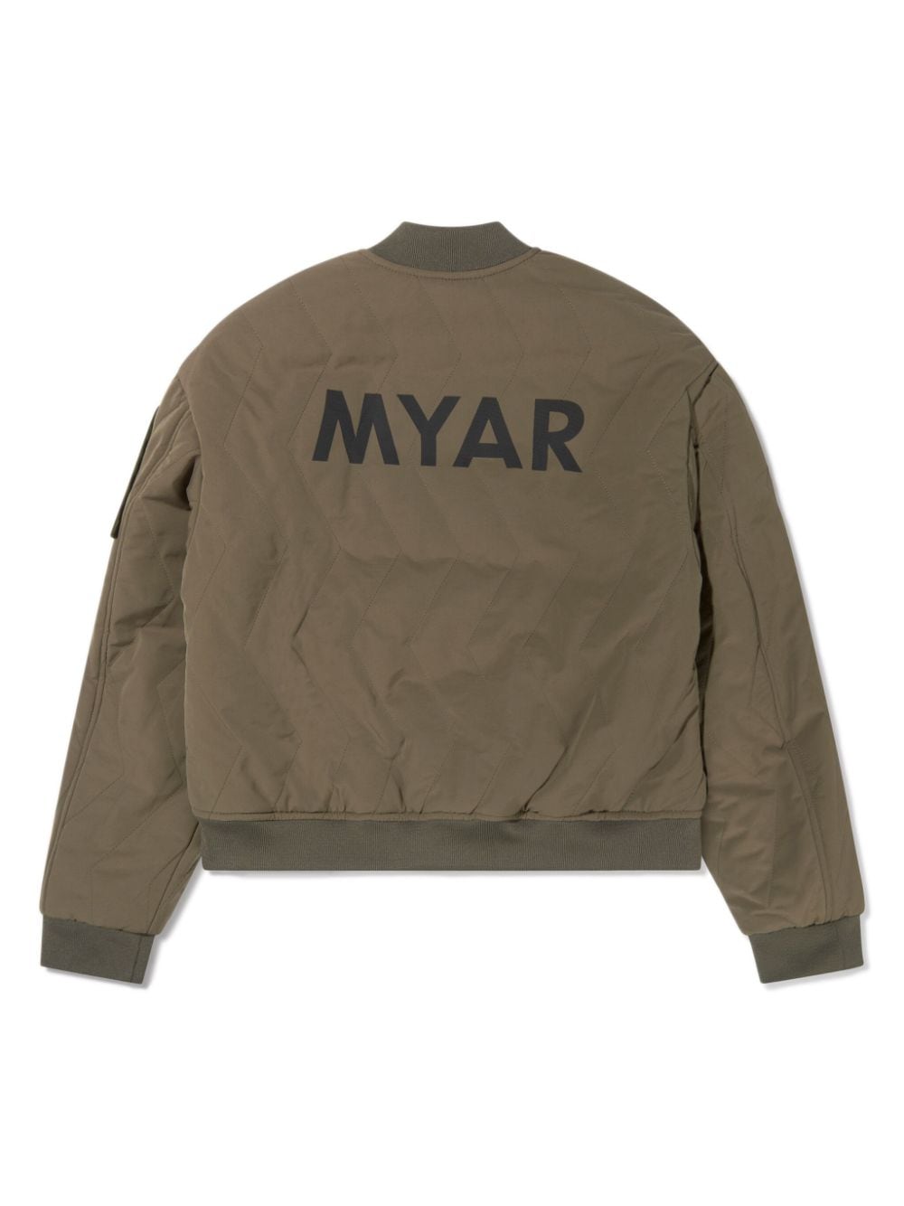Shop Myar Logo-print Zip-up Bomber Jacket In Green