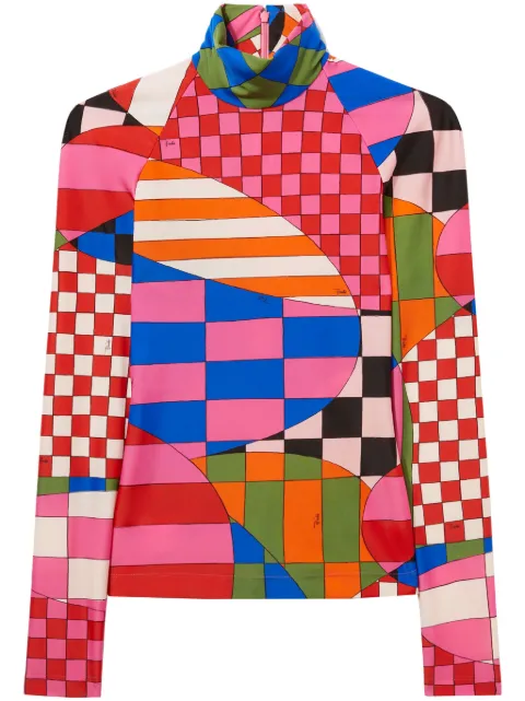 PUCCI Giardino-print mock-neck top