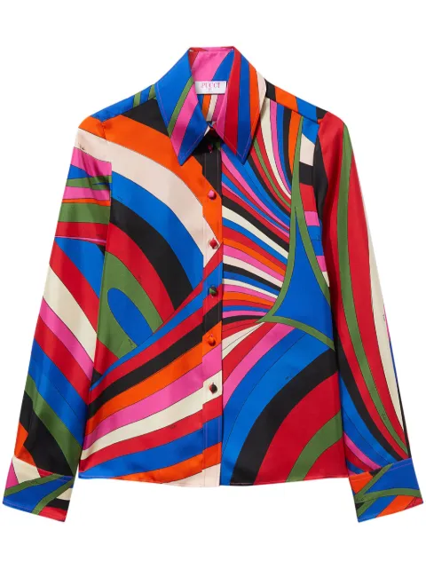 PUCCI Iride-print silk shirt