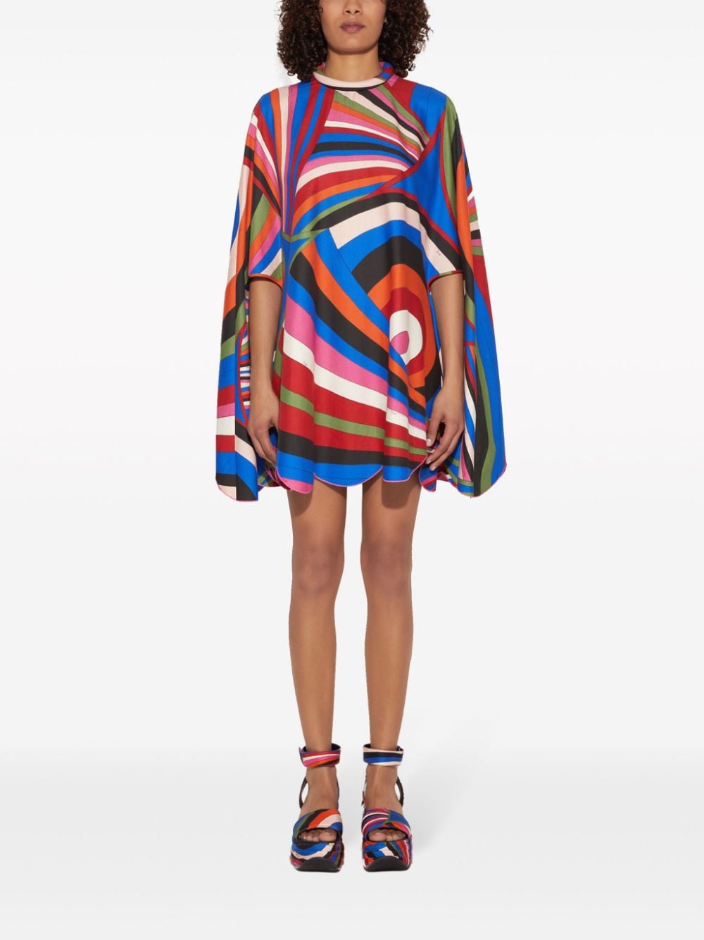 Shop Pucci Abstract-print Minidress In Blue
