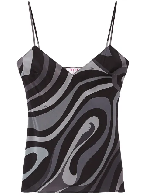 PUCCI Marmo-print silk top