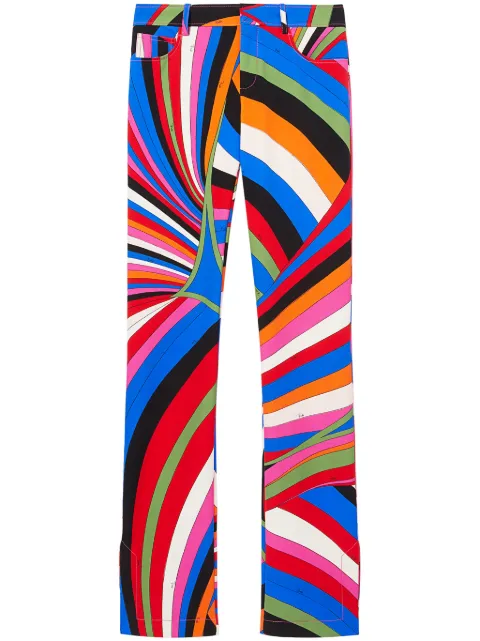 PUCCI Iride-print straight-leg trousers