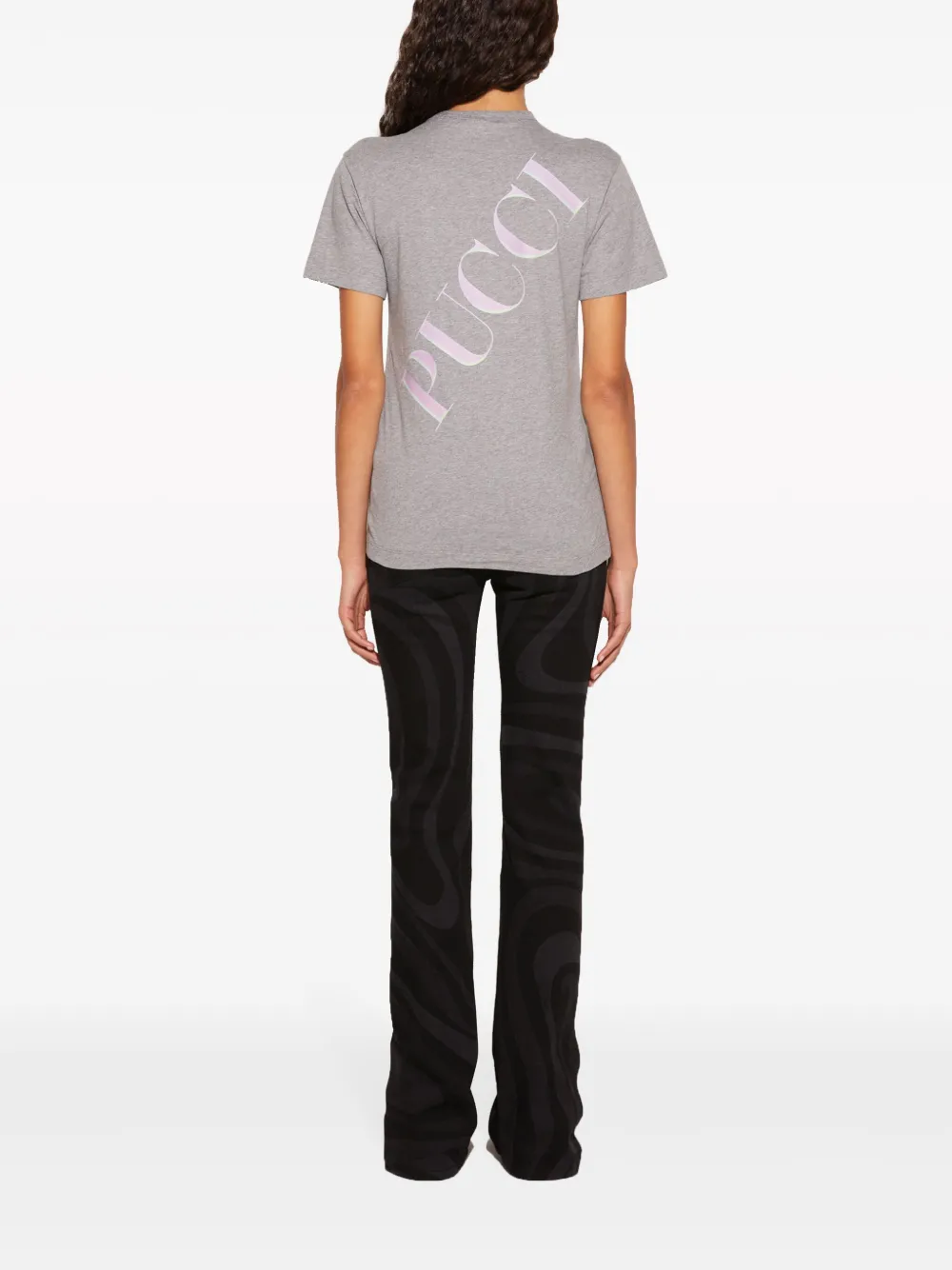 PUCCI T-shirt met logoprint Grijs