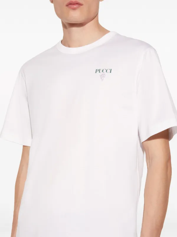 PUCCI logo-print Cotton T-shirt | White | FARFETCH
