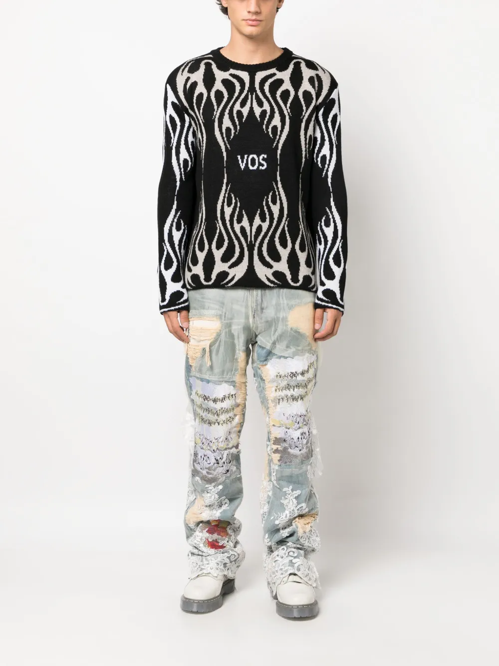 Vision Of Super Intarsia sweater - Zwart