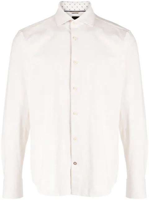 BOSS stretch-cotton twill shirt