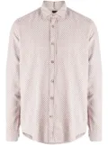 BOSS micro-dot cotton shirt - Brown