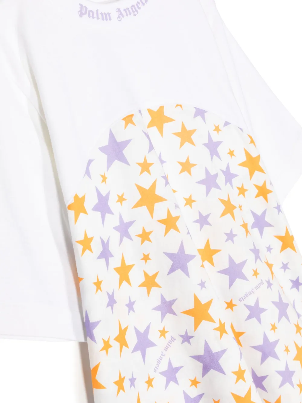 Palm Angels Kids T-shirtjurk met sterprint Wit
