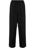 Y-3 logo-patch drawstring track pants - Black