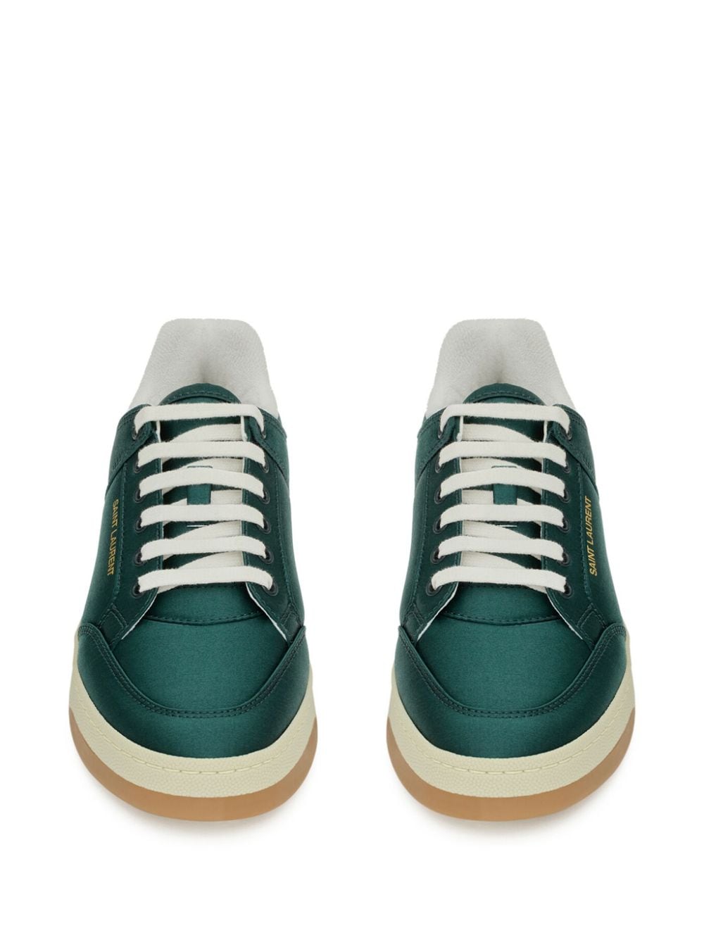 Shop Saint Laurent 61 Low-top Sneakers In Green