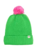 Mini Rodini two-tone ribbed-knit beanie - Green
