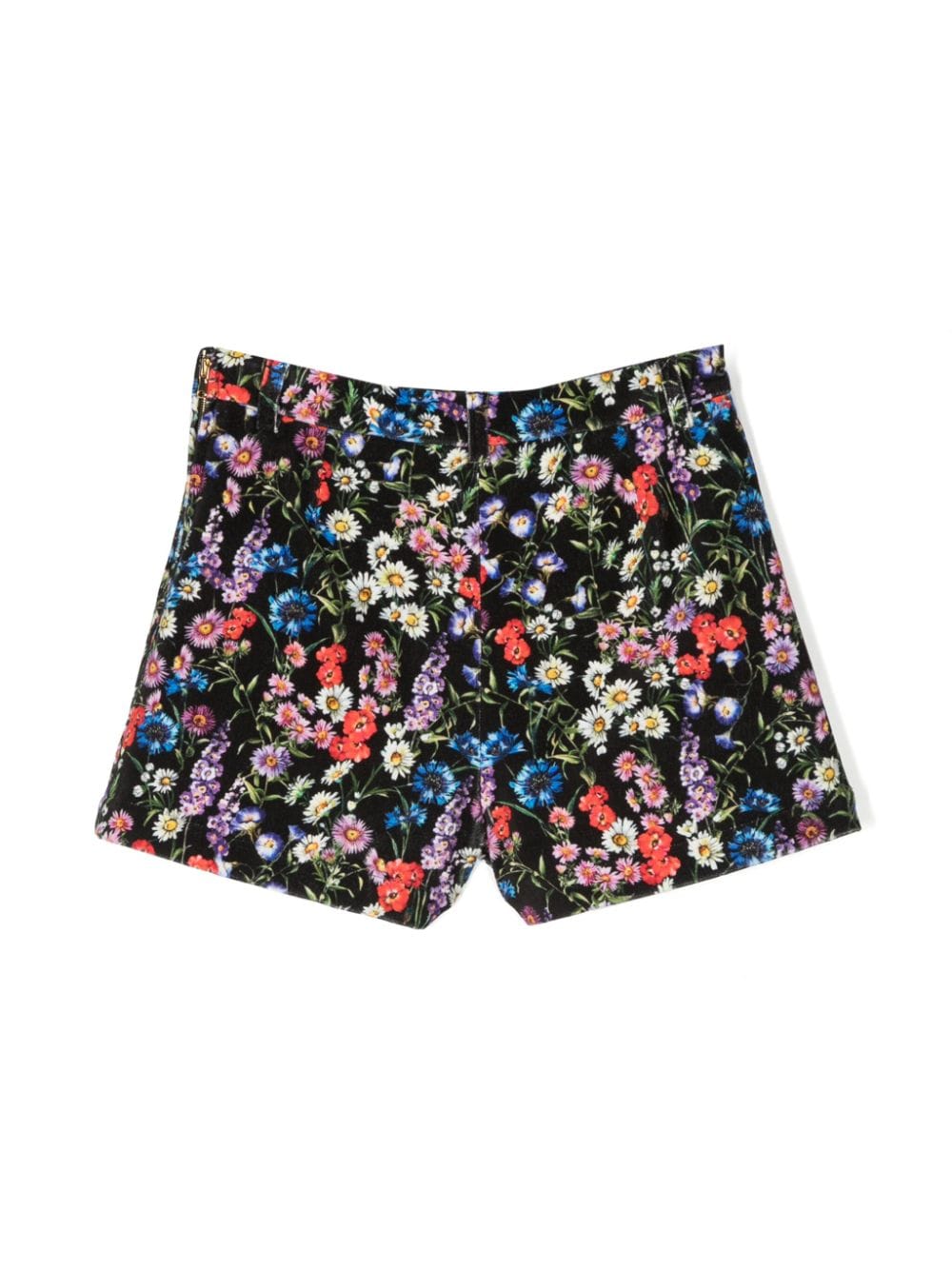 Dolce & Gabbana Kids floral-print jersey shorts - Zwart