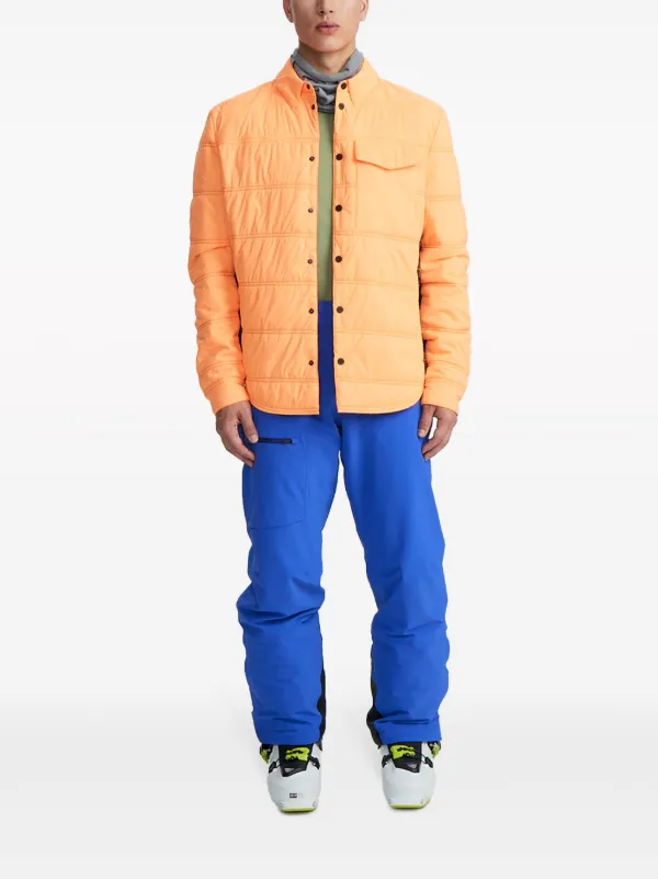 Aztech Mountain Loge Peak Quilted Shirt Jacket | Orange | FARFETCH