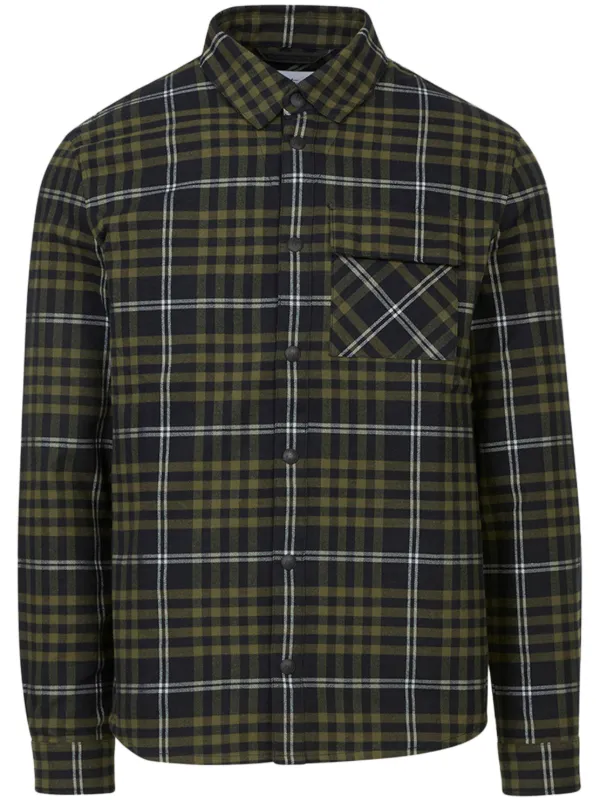 Aztech Mountain Loge Peak Plaid Cotton Shirt in Green