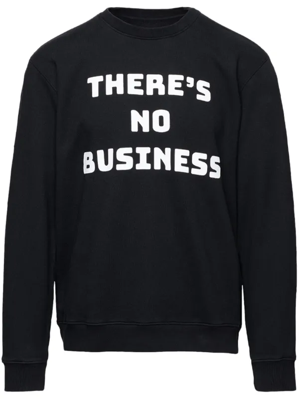 Aztech Mountain No Biz Slogan-print Sweatshirt in Black