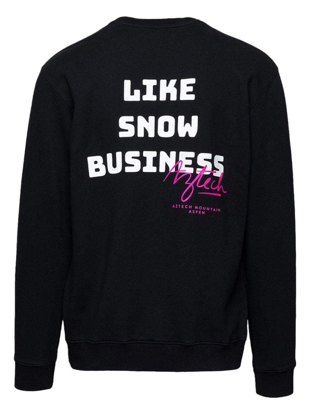 Shop Aztech Mountain No Biz Slogan-print Sweatshirt In Black