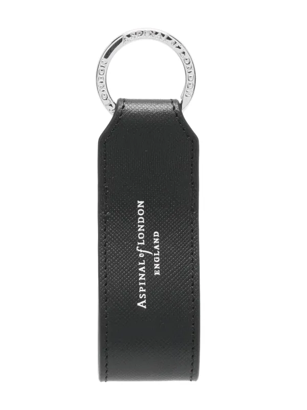 Aspinal Of London Leather Loop Keyring Black FARFETCH IN