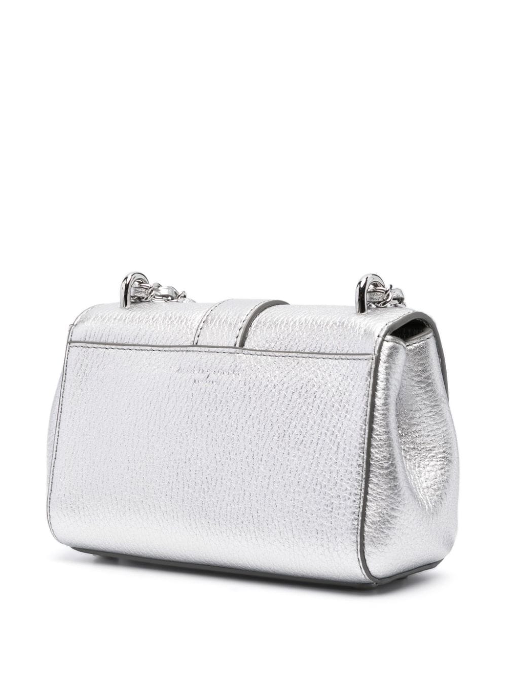 Shop Aspinal Of London Lottie Laminated Mini Bag In Silver
