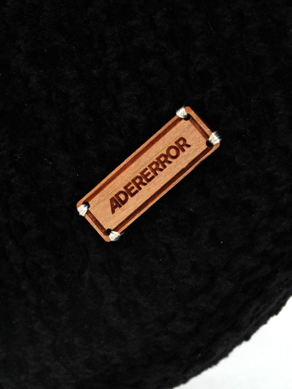 Shop Ader Error Logo-plaque Corduroy Shoulder Bag In Black