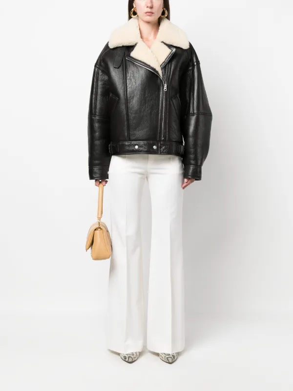 Chloé Hose Virgin Wool Flared Trousers | Neutrals | FARFETCH CA
