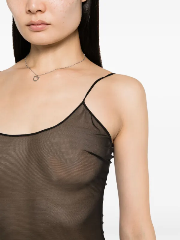 sheer spaghetti strap top