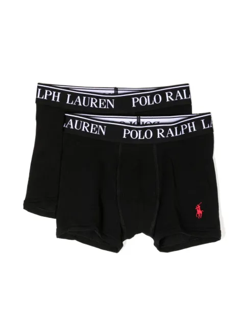 POLO RALPH LAUREN KIDS Polo Pony-motif stretch-cotton boxers (set of two)