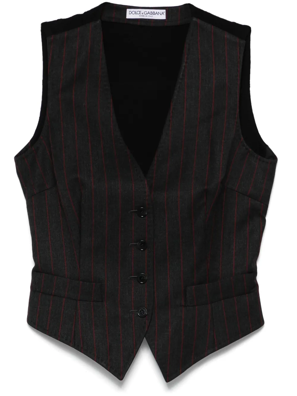 Dolce & Gabbana Pre-Owned 2000s pinstriped waistcoat - Grey