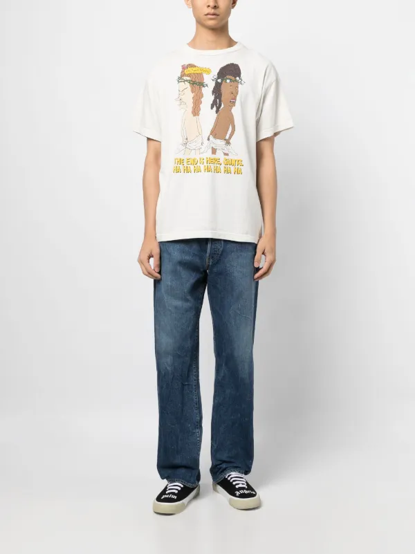 SAINT MXXXXXX graphic-print Cotton T-shirt | White | FARFETCH