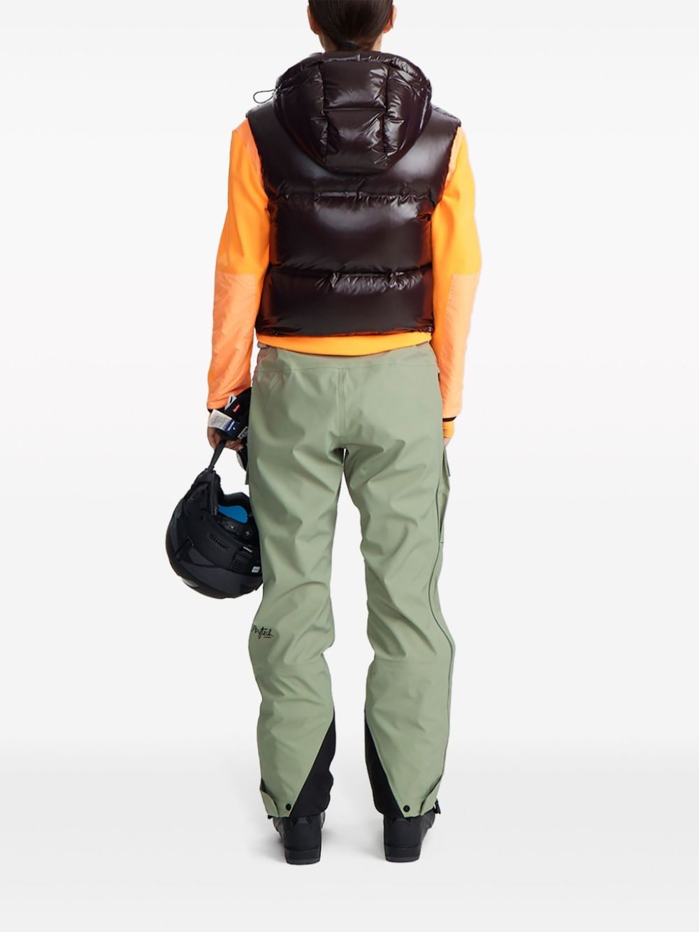 Shop Aztech Mountain Snowbird Padded Hooded Vest In Brown