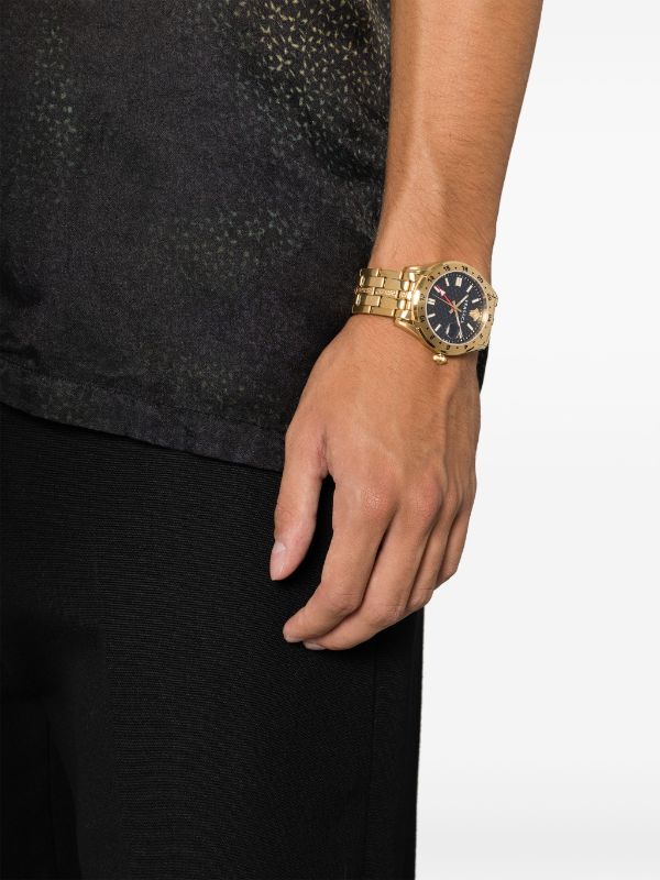 Versace グレカ タイム GMT 41mm 腕時計 - Farfetch