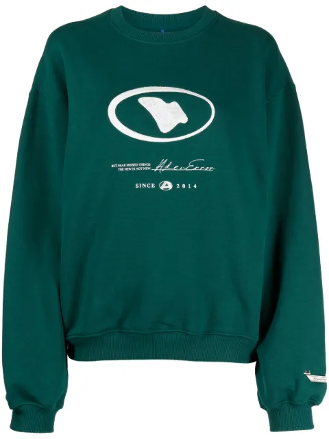 Ader Error logo刺绣棉卫衣