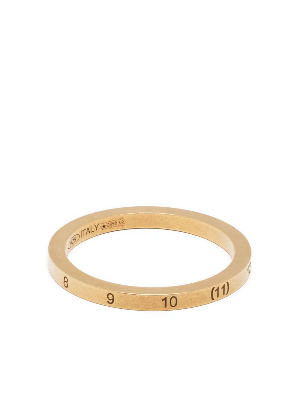 Maison Margiela Numerical Semi-polished Ring In Gold