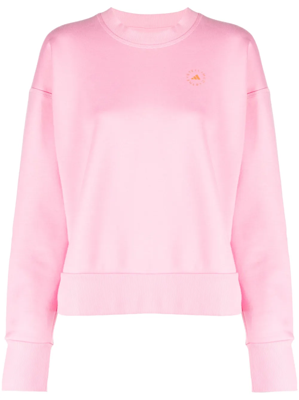 Adidas By Stella Mccartney Logo-print Crew-neck Sweatshirt In Sepigl