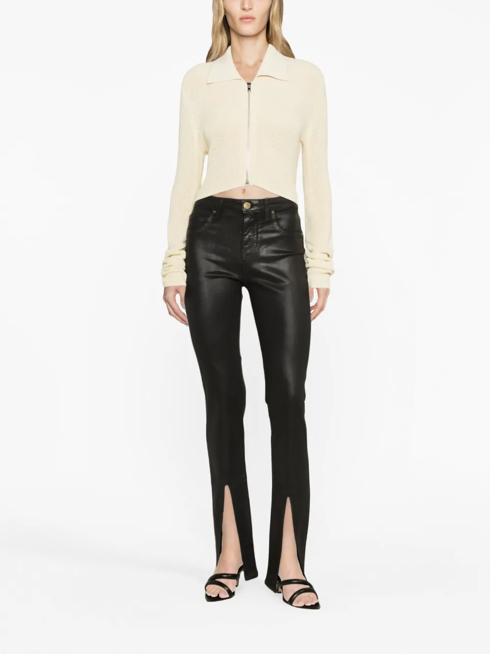 PINKO Jeans met gewaxt effect - Zwart