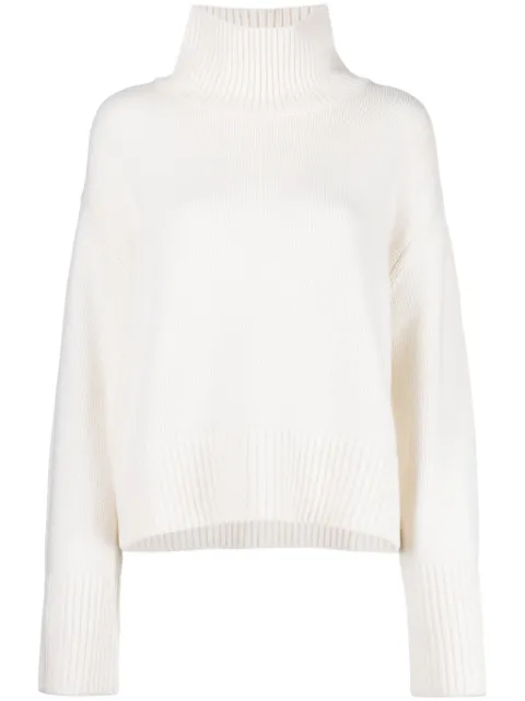 Lisa Yang roll-neck ribbed cashmere jumper