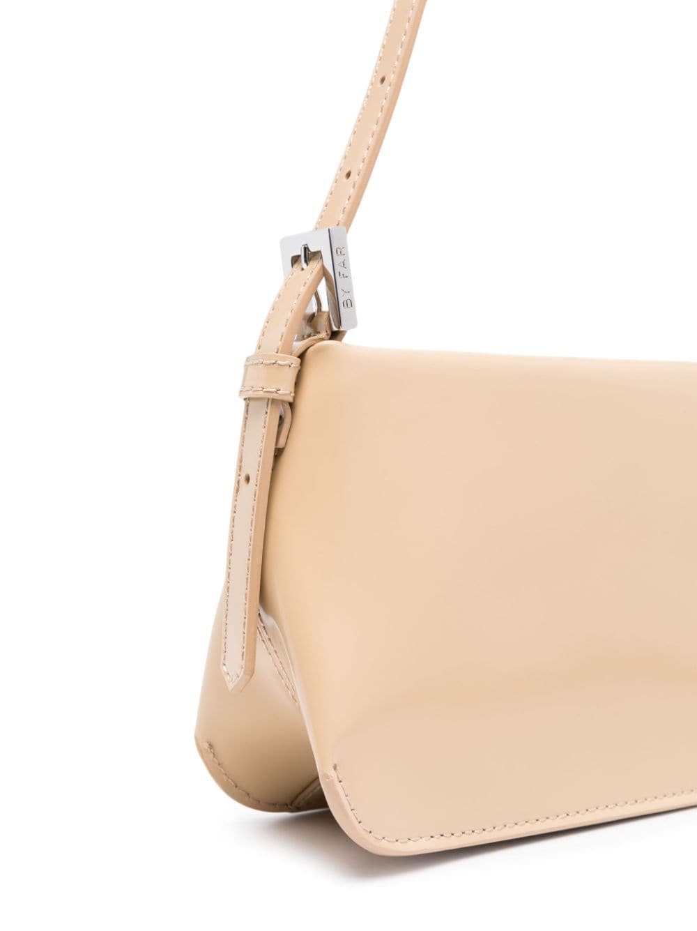 Shop By Far Dulce Leather Shoulder Bag In Neutrals