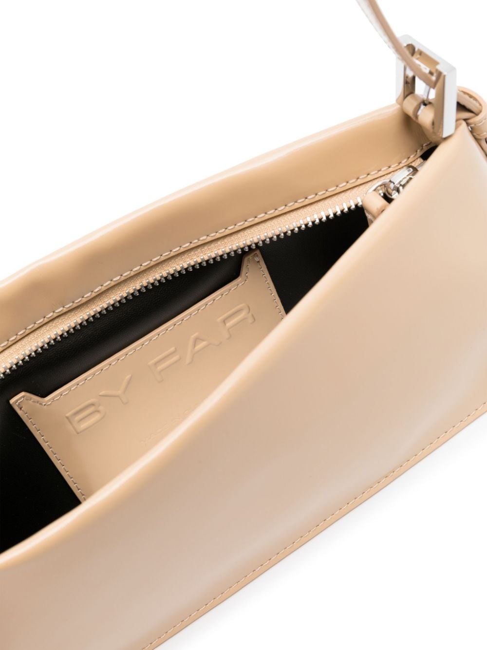 Shop By Far Dulce Leather Shoulder Bag In Neutrals