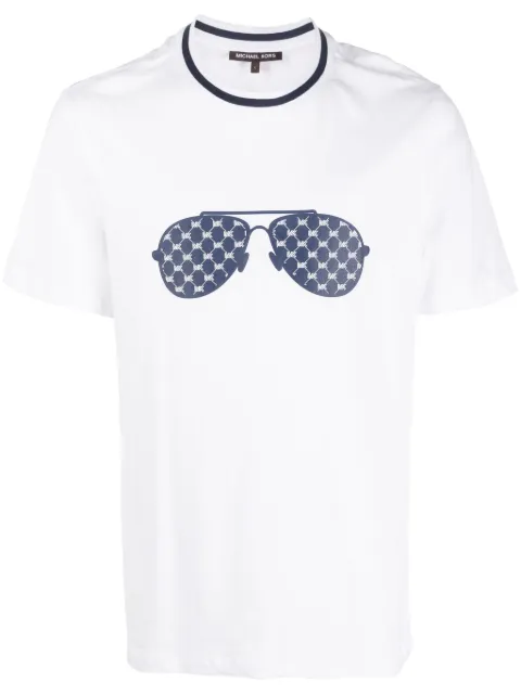 Michael Kors monogram-sunglasses print T-shirt