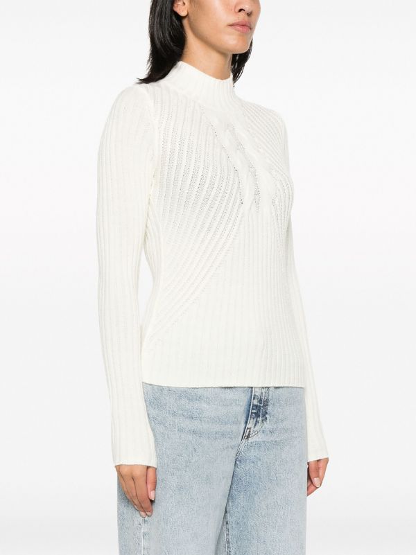 LIU JO embellished-button ribbed-knit Jumper - Farfetch