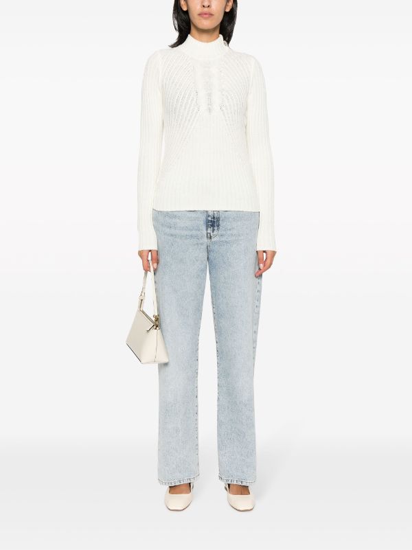 LIU JO embellished-button ribbed-knit Jumper - Farfetch