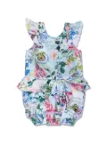 Molo flower-print peplum swimsuit - Multicolour