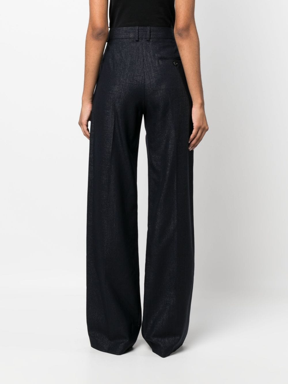 Shop Stella Mccartney High-waist Straight Trousers In Blue