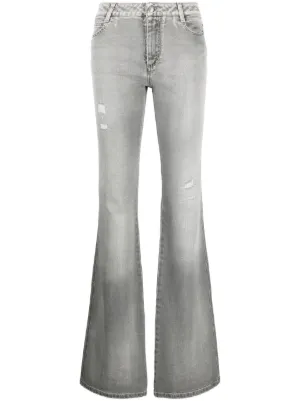 【関税込み】ERMANNO SCERVINO RHINESTONE JEANS Ermanno Scervino Used-Effect Rhinestone-Embellished Denim
