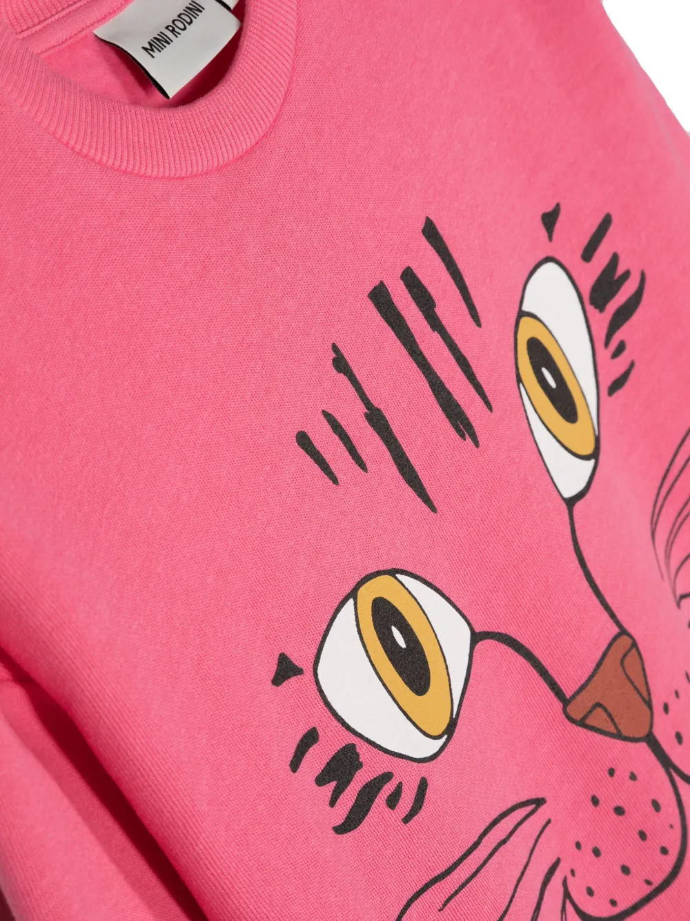 Mini Rodini Fuchsia Sweatshirt For Girl In Pink