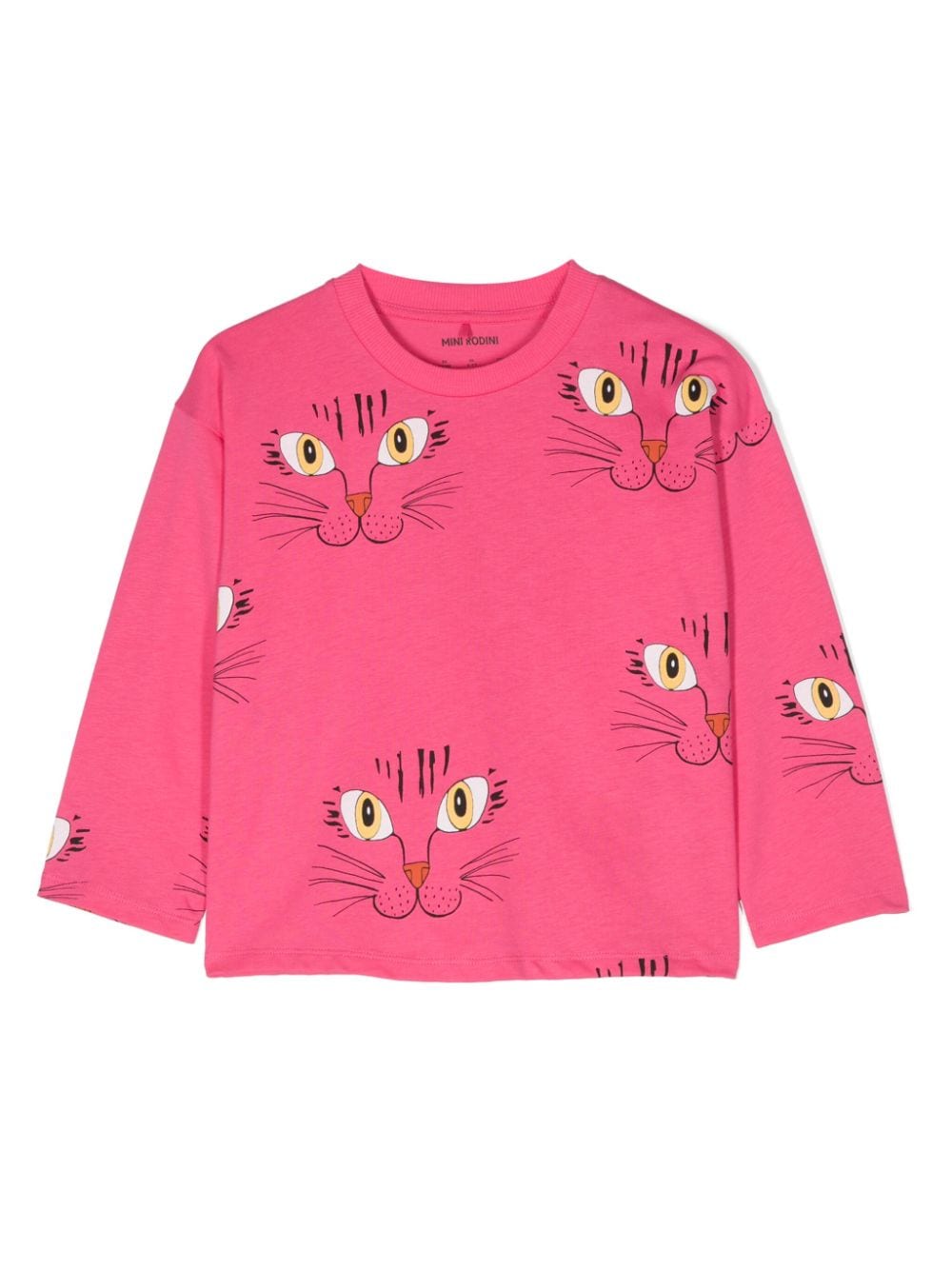 Mini Rodini Kids' Graphic-print Organic-cotton T-shirt In Pink