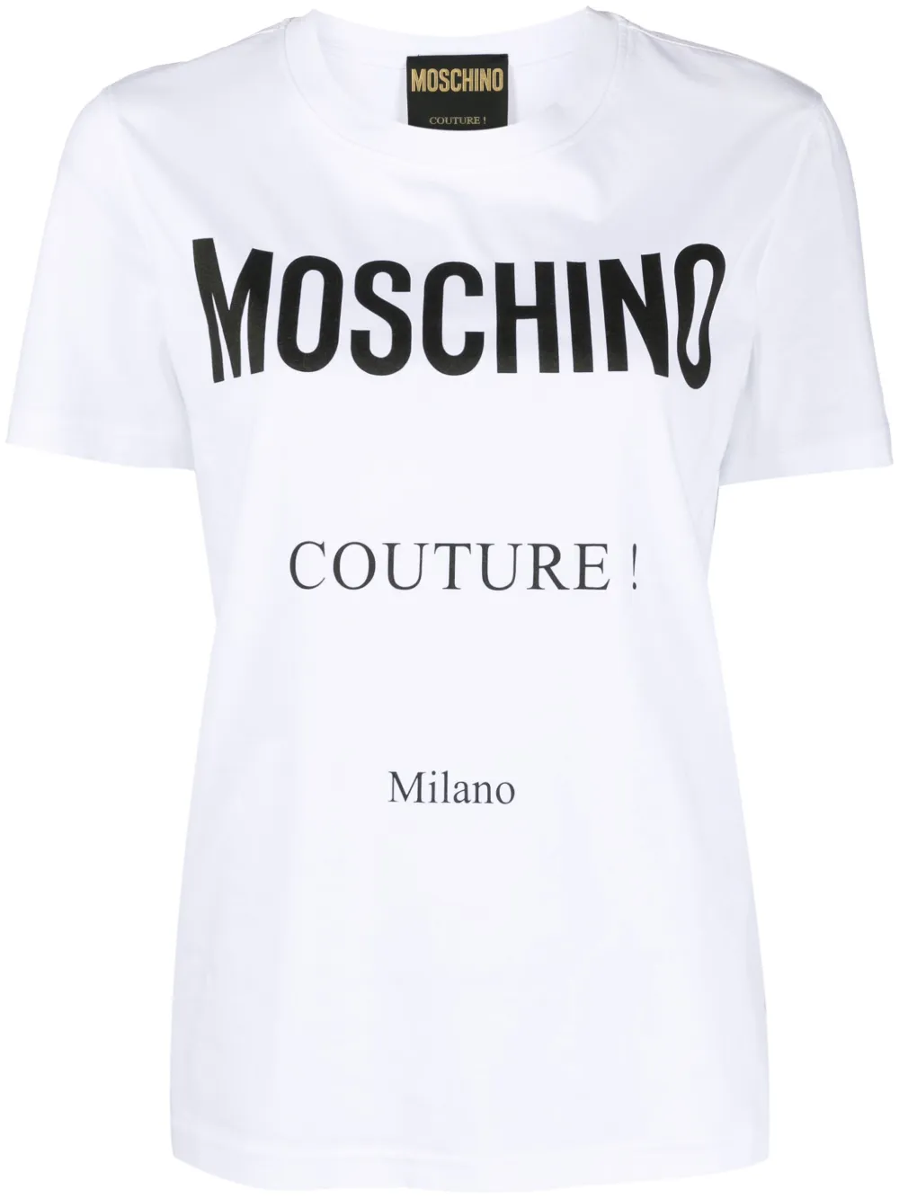 Moschino logo-print cotton T-shirt - Weiß